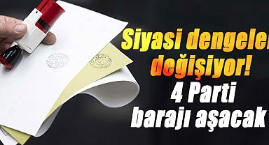 Siyasi dengeler değişiyor! 4 Parti barajı aşacak