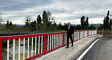 Tekkeköy'de modern köprü hizmete girdi