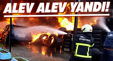 Tekkeköy'de yangın! Lastik deposu alevlere teslim