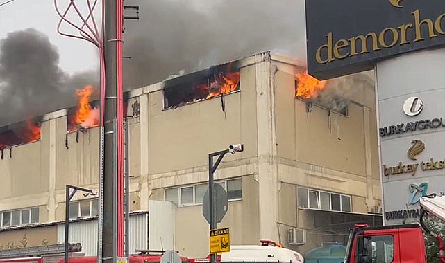 Tekstil fabrikasında yangın
