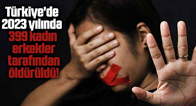 Türkiye'de 2023 yılında 399 kadın erkekler tarafından öldürüldü!