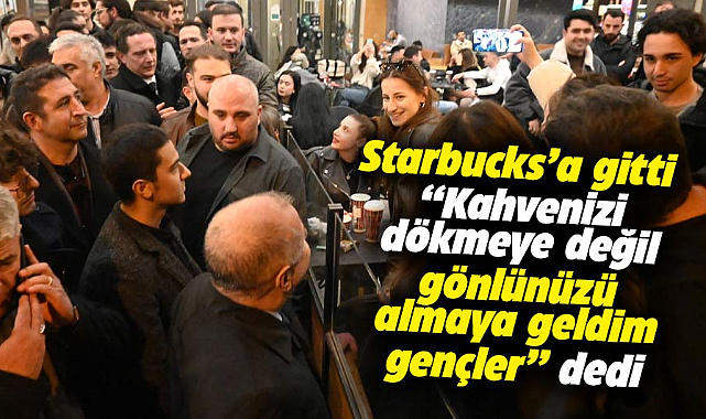 Ümit Özdağ Samsun'da Starbucks'a gitti! Gönlünüzü almaya geldim gençler