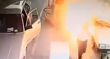 Adana'da otomobil bomba gibi patladı