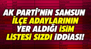 AK Parti'nin Samsun ilçe belediye başkan adayları belli oldu