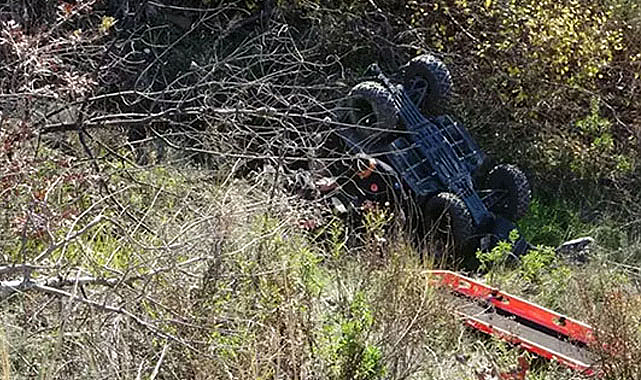 ATV ile 15 metreden uçtu!