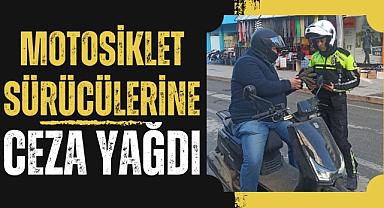 Bafra'da motosiklet denetiminde ceza yağdı