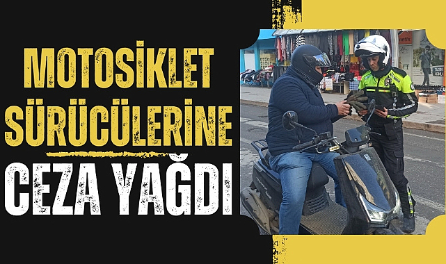 Bafra'da motosiklet denetiminde ceza yağdı