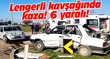 Bafra'nın Lengerli kavşağında çarpışma: 6 yaralı!