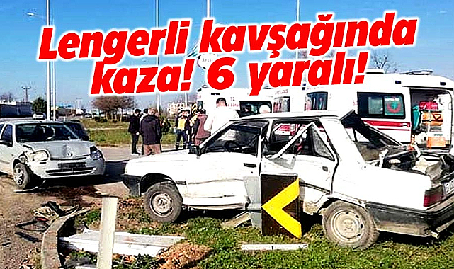 Bafra'nın Lengerli kavşağında çarpışma: 6 yaralı!