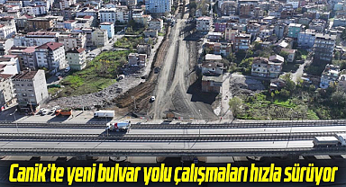 Canik’te yeni bulvar yolu çalışmaları hızla sürüyor