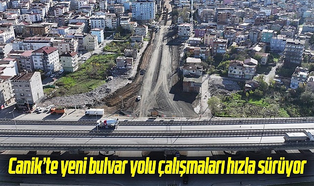 Canik’te yeni bulvar yolu çalışmaları hızla sürüyor
