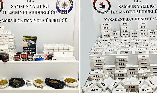 Çarşamba ve Yakakent'te kaçak sigara operasyonu