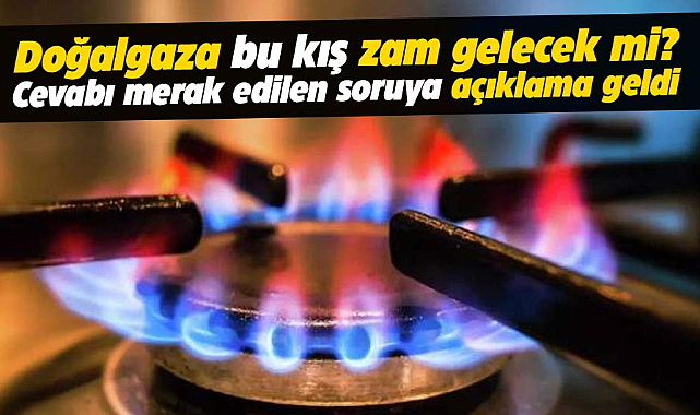 Doğalgaza bu kış zam gelip gelmeyeceği açıklandı