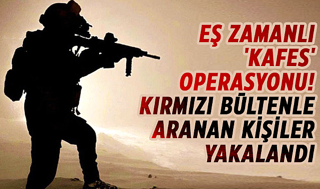 Eş zamanlı 'Kafes' operasyonu! Kırmızı bültenle aranan kişiler yakalandı