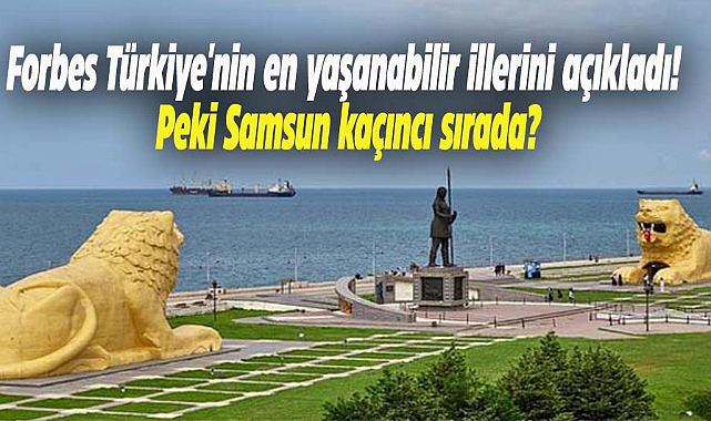 Forbes Türkiye'nin en yaşanabilir illerini açıkladı! Peki Samsun kaçıncı sırada?