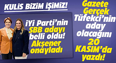 Gazete Gerçek İmren Nilay Tüfekci'nin aday olacağını 20 Kasım'da yazdı