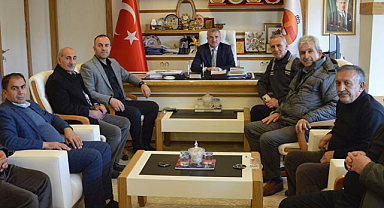 Havza Muhtarları Derneği, Sebahattin Özdemir'i ziyaret etti