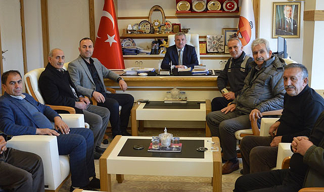 Havza Muhtarları Derneği, Sebahattin Özdemir'i ziyaret etti