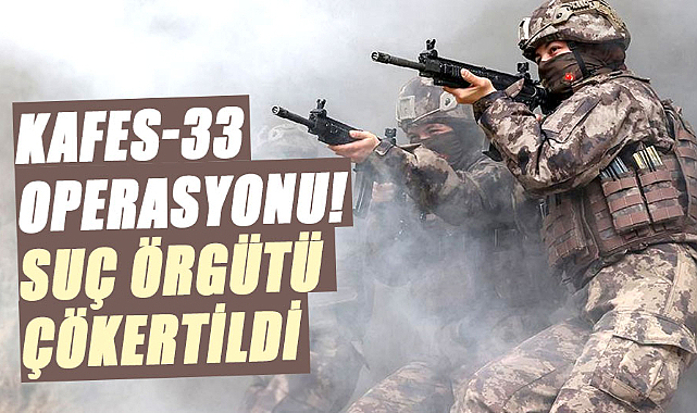 KAFES-33 Operasyonu! Suç örgütü çökertildi