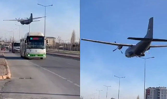 Kayseri'de arızalanan askeri uçak, zorunlu iniş yaptı!