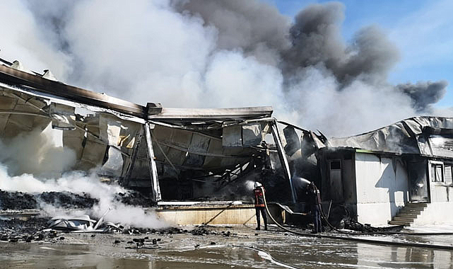 Mersin’de paketleme tesisinde yangın