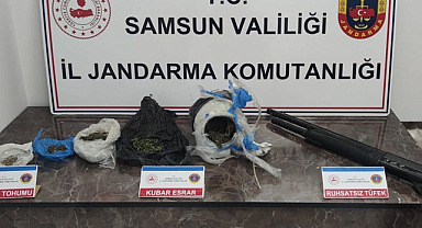 Samsun’da 1 kilo 453 kilo kubar esrar ele geçirildi