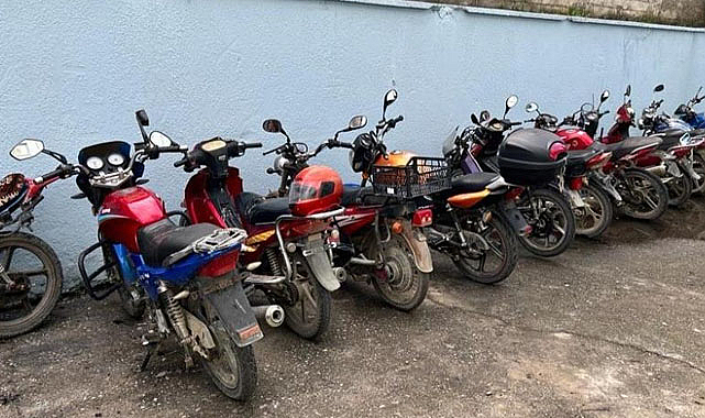 Samsun'da 20 motosiklet trafikten men edildi