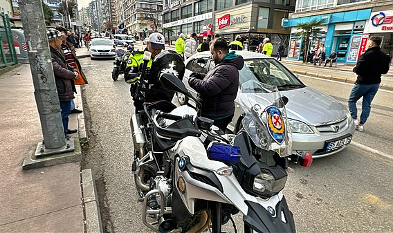 Samsun'da abartı egzoz ve motosiklet denetimi yaptı