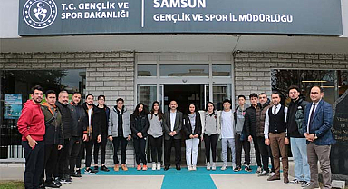 Samsun'da başarılı sporculardan Dereci’ye ziyaret