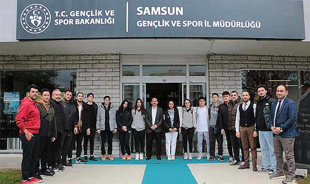 Samsun'da başarılı sporculardan Dereci’ye ziyaret