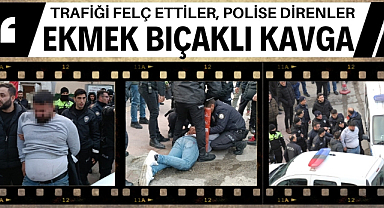 Samsun'da ekmek bıçaklı kavga 1 yaralı 6 gözaltı  