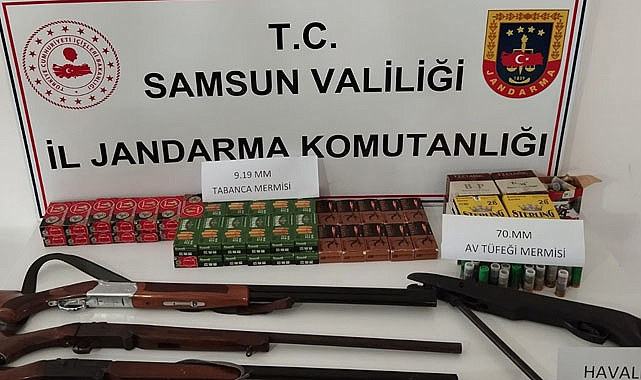 Samsun'da evinde ruhsatsız tüfek bulunduran kişiye para cezası