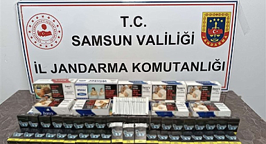 Samsun'da jandarma 5 bin 800 dal makaron ele geçirdi