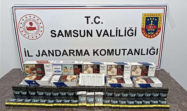 Samsun'da jandarma 5 bin 800 dal makaron ele geçirdi