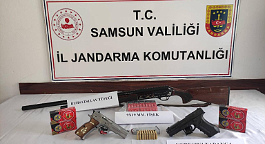 Samsun'da jandarma silah ele geçirdi