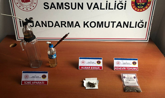 Samsun'da jandarmadan uyuşturucu operasyonu 