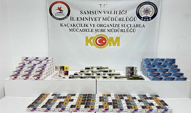 Samsun'da kaçak makaron operasyonu