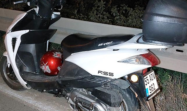 Samsun'da motosiklet kontrolden çıktı