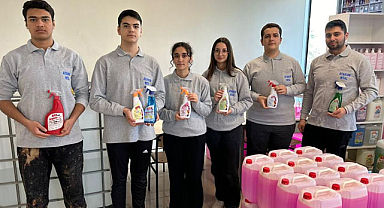 Samsun'da öğrencilerden hijyen malzemeleri üreterek 7,5 milyon TL ciro!