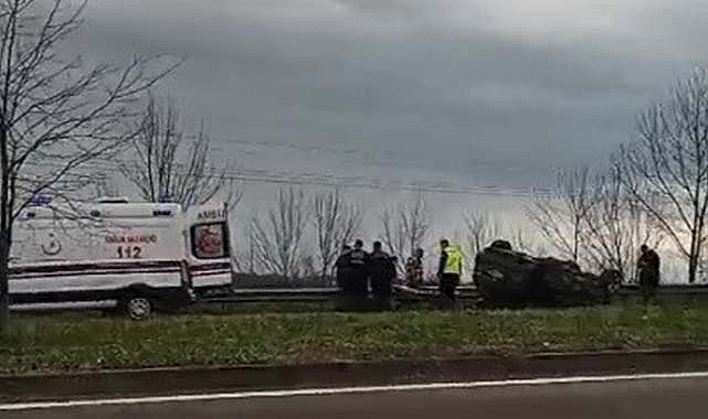Samsun'da otomobil takla attı! Sürücü yaralı