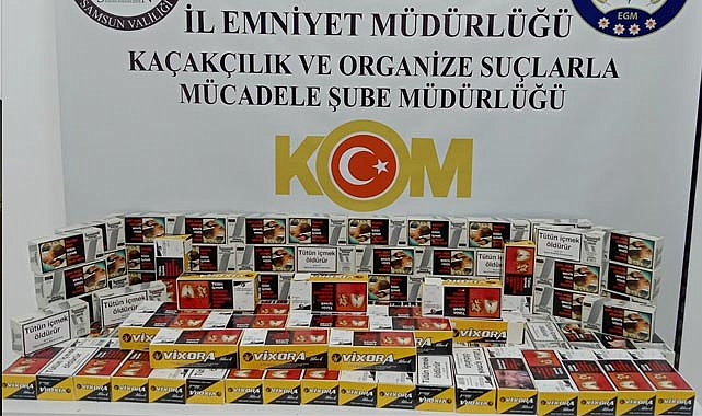 Samsun'da polis operasyonu: 22 bin 400 makaron ele geçirildi