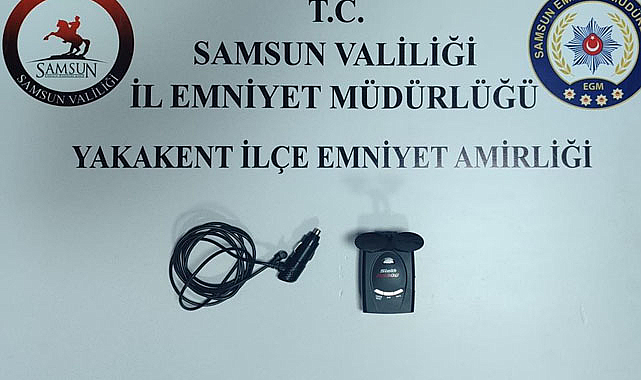 Samsun'da radar tespit cihazı ile yakalanan sürücüye ceza!