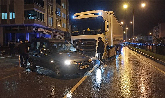 Samsun'da ticari araç sürücüsü ölümden döndü   