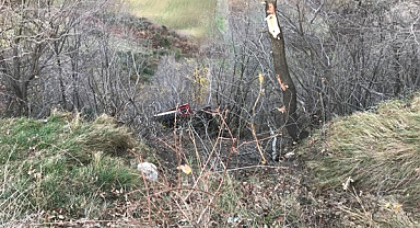 Samsun'da traktör şarampole yuvarlandı