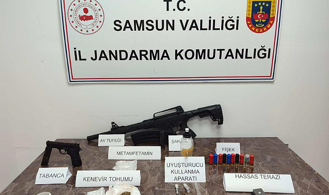 Samsun'da uyuşturucu ve silah kaçakcısı yakalandı