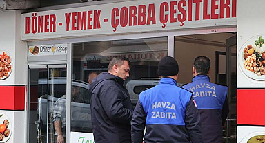 Samsun Havza'da zabıta esnafı denetliyor