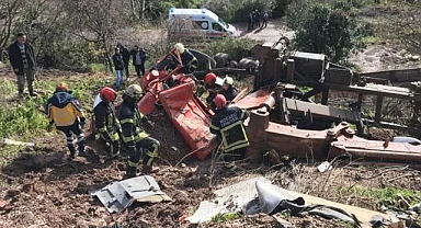 Uçuruma yuvarlandı paramparça oldu