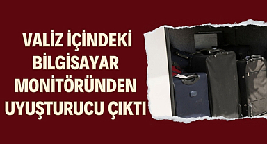 Yolcunun valizindeki ısıtıcı ve monitörün içinden uyuşturucu çıktı