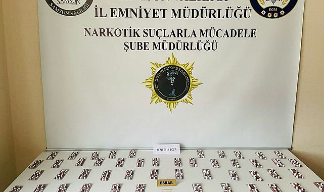 Atakum'da zehir baskını! 762 sentetik ecza ele geçirildi