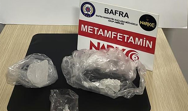 Bafra'da metamfetamin ele geçirildi